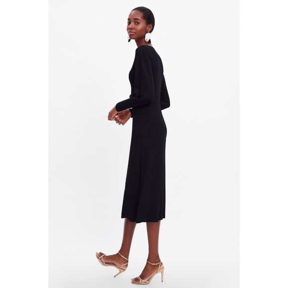 Zara HEELED SANDALS W/ THIN STRAPS Gold Size 6.5 - Picture 3 of 6